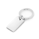 Sterling Silver Plain Polished Rectangle Tag